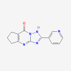 molecular formula C13H11N5O B3507571 2-(3-pyridinyl)-4,5,6,7-tetrahydro-8H-cyclopenta[d][1,2,4]triazolo[1,5-a]pyrimidin-8-one 