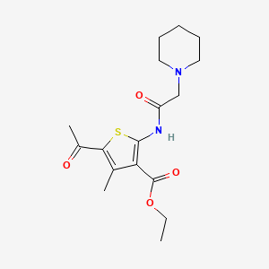 ethyl 5-acetyl-4-methyl-2-[(1-piperidinylacetyl)amino]-3-thiophenecarboxylate