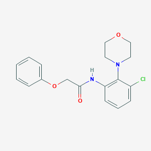 molecular formula C18H19ClN2O3 B350758 N-[3-chloro-2-(morpholin-4-yl)phenyl]-2-phenoxyacetamide CAS No. 1000940-31-7