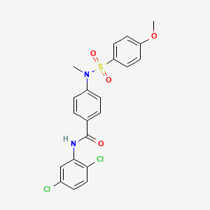 molecular formula C21H18Cl2N2O4S B3507593 N-(2,5-dichlorophenyl)-4-[[(4-methoxyphenyl)sulfonyl](methyl)amino]benzamide 