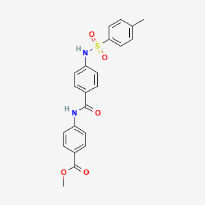 molecular formula C22H20N2O5S B3507597 methyl 4-[(4-{[(4-methylphenyl)sulfonyl]amino}benzoyl)amino]benzoate 
