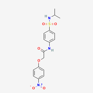 molecular formula C17H19N3O6S B3507625 N-{4-[(isopropylamino)sulfonyl]phenyl}-2-(4-nitrophenoxy)acetamide 