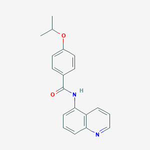 molecular formula C19H18N2O2 B350763 4-propan-2-yloxy-N-quinolin-5-ylbenzamide CAS No. 878971-36-9