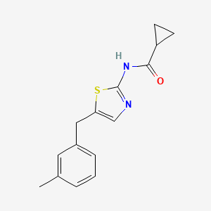 molecular formula C15H16N2OS B3507671 N-[5-(3-methylbenzyl)-1,3-thiazol-2-yl]cyclopropanecarboxamide 