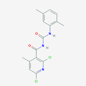 molecular formula C16H15Cl2N3O2 B3507682 2,6-dichloro-N-{[(2,5-dimethylphenyl)amino]carbonyl}-4-methylnicotinamide 