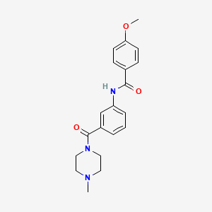 molecular formula C20H23N3O3 B3507703 4-methoxy-N-{3-[(4-methyl-1-piperazinyl)carbonyl]phenyl}benzamide 