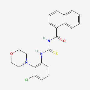 molecular formula C22H20ClN3O2S B3507722 N-({[3-chloro-2-(4-morpholinyl)phenyl]amino}carbonothioyl)-1-naphthamide 