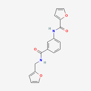 molecular formula C17H14N2O4 B3507726 N-(3-{[(2-furylmethyl)amino]carbonyl}phenyl)-2-furamide 