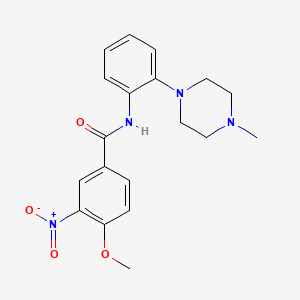 molecular formula C19H22N4O4 B3507733 4-methoxy-N-[2-(4-methyl-1-piperazinyl)phenyl]-3-nitrobenzamide 