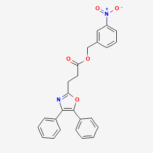 molecular formula C25H20N2O5 B3507744 3-nitrobenzyl 3-(4,5-diphenyl-1,3-oxazol-2-yl)propanoate 