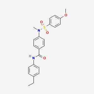 molecular formula C23H24N2O4S B3507780 N-(4-ethylphenyl)-4-[[(4-methoxyphenyl)sulfonyl](methyl)amino]benzamide 