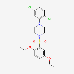 molecular formula C20H24Cl2N2O4S B3507794 1-(2,5-dichlorophenyl)-4-[(2,5-diethoxyphenyl)sulfonyl]piperazine 