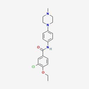 molecular formula C20H24ClN3O2 B3507871 3-chloro-4-ethoxy-N-[4-(4-methyl-1-piperazinyl)phenyl]benzamide 