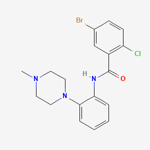 molecular formula C18H19BrClN3O B3507890 5-bromo-2-chloro-N-[2-(4-methyl-1-piperazinyl)phenyl]benzamide 