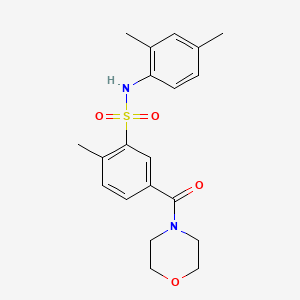 molecular formula C20H24N2O4S B3507897 N-(2,4-dimethylphenyl)-2-methyl-5-(4-morpholinylcarbonyl)benzenesulfonamide 