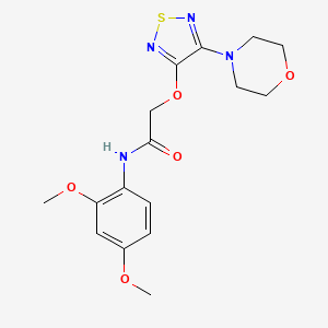 molecular formula C16H20N4O5S B3507907 N-(2,4-dimethoxyphenyl)-2-[(4-morpholin-4-yl-1,2,5-thiadiazol-3-yl)oxy]acetamide 