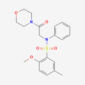 molecular formula C20H24N2O5S B3507914 2-methoxy-5-methyl-N-[2-(4-morpholinyl)-2-oxoethyl]-N-phenylbenzenesulfonamide 