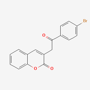 molecular formula C17H11BrO3 B3507943 3-[2-(4-bromophenyl)-2-oxoethyl]-2H-chromen-2-one 