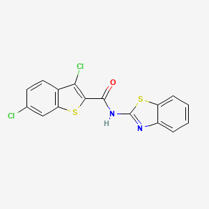 molecular formula C16H8Cl2N2OS2 B3507951 N-1,3-benzothiazol-2-yl-3,6-dichloro-1-benzothiophene-2-carboxamide 
