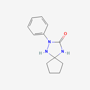 molecular formula C12H15N3O B3507959 2-phenyl-1,2,4-triazaspiro[4.4]nonan-3-one 