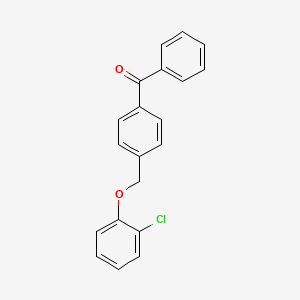 molecular formula C20H15ClO2 B3507960 {4-[(2-chlorophenoxy)methyl]phenyl}(phenyl)methanone 