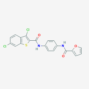 molecular formula C20H12Cl2N2O3S B350799 N-[4-[(3,6-dichloro-1-benzothiophene-2-carbonyl)amino]phenyl]furan-2-carboxamide CAS No. 824977-77-7