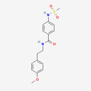 molecular formula C17H20N2O4S B3507992 N-[2-(4-methoxyphenyl)ethyl]-4-[(methylsulfonyl)amino]benzamide 