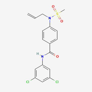 molecular formula C17H16Cl2N2O3S B3508021 4-[allyl(methylsulfonyl)amino]-N-(3,5-dichlorophenyl)benzamide 