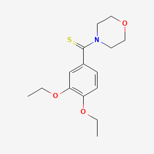 molecular formula C15H21NO3S B3508026 4-[(3,4-diethoxyphenyl)carbonothioyl]morpholine 