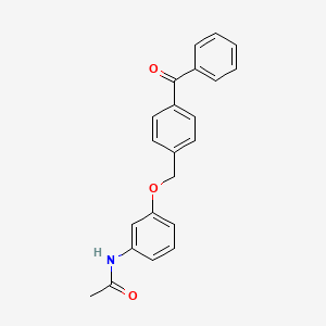 molecular formula C22H19NO3 B3508029 N-{3-[(4-benzoylbenzyl)oxy]phenyl}acetamide 