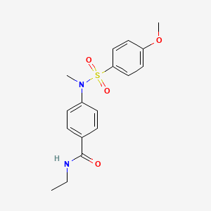 molecular formula C17H20N2O4S B3508030 N-ethyl-4-[[(4-methoxyphenyl)sulfonyl](methyl)amino]benzamide 