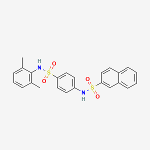 molecular formula C24H22N2O4S2 B3508056 N-(4-{[(2,6-dimethylphenyl)amino]sulfonyl}phenyl)-2-naphthalenesulfonamide 