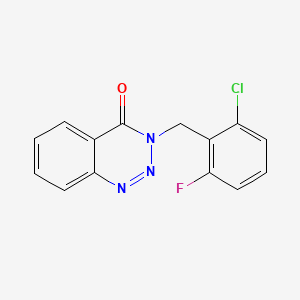 molecular formula C14H9ClFN3O B3508062 3-(2-chloro-6-fluorobenzyl)-1,2,3-benzotriazin-4(3H)-one 