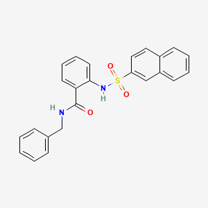 molecular formula C24H20N2O3S B3508118 N-benzyl-2-[(2-naphthylsulfonyl)amino]benzamide 