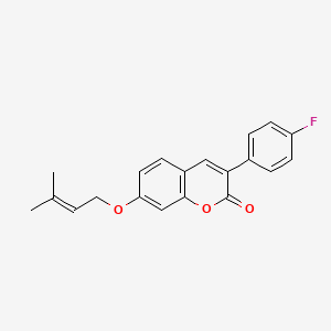 molecular formula C20H17FO3 B3508127 3-(4-fluorophenyl)-7-[(3-methyl-2-buten-1-yl)oxy]-2H-chromen-2-one 