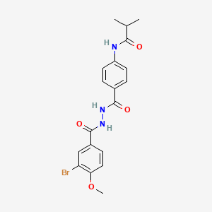 molecular formula C19H20BrN3O4 B3508156 N-(4-{[2-(3-bromo-4-methoxybenzoyl)hydrazino]carbonyl}phenyl)-2-methylpropanamide 