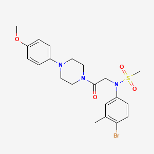 molecular formula C21H26BrN3O4S B3508158 N-(4-bromo-3-methylphenyl)-N-{2-[4-(4-methoxyphenyl)-1-piperazinyl]-2-oxoethyl}methanesulfonamide 