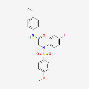 molecular formula C23H23FN2O4S B3508163 N~1~-(4-ethylphenyl)-N~2~-(4-fluorophenyl)-N~2~-[(4-methoxyphenyl)sulfonyl]glycinamide 