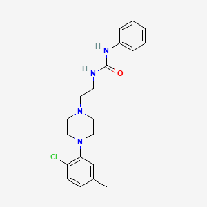 molecular formula C20H25ClN4O B3508185 N-{2-[4-(2-chloro-5-methylphenyl)-1-piperazinyl]ethyl}-N'-phenylurea 