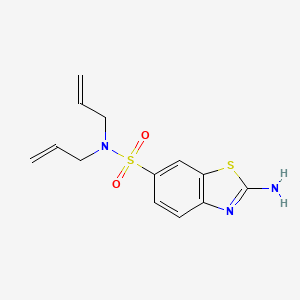 molecular formula C13H15N3O2S2 B3508209 N,N-diallyl-2-amino-1,3-benzothiazole-6-sulfonamide 
