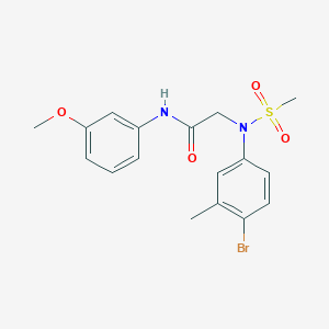 molecular formula C17H19BrN2O4S B3508276 N~2~-(4-bromo-3-methylphenyl)-N~1~-(3-methoxyphenyl)-N~2~-(methylsulfonyl)glycinamide 