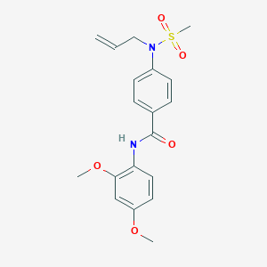 molecular formula C19H22N2O5S B3508322 4-[allyl(methylsulfonyl)amino]-N-(2,4-dimethoxyphenyl)benzamide 