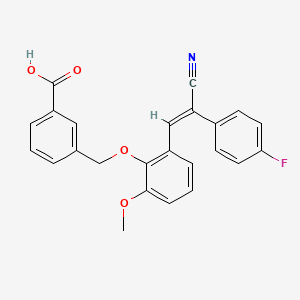 molecular formula C24H18FNO4 B3508328 3-({2-[2-cyano-2-(4-fluorophenyl)vinyl]-6-methoxyphenoxy}methyl)benzoic acid 