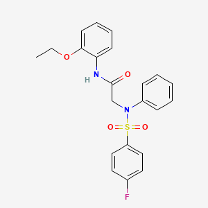 molecular formula C22H21FN2O4S B3508337 N~1~-(2-ethoxyphenyl)-N~2~-[(4-fluorophenyl)sulfonyl]-N~2~-phenylglycinamide 