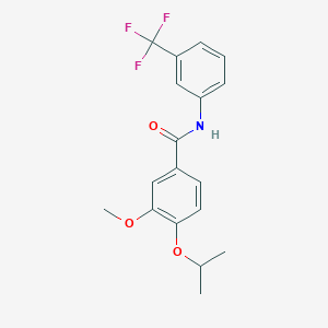 molecular formula C18H18F3NO3 B3508355 4-isopropoxy-3-methoxy-N-[3-(trifluoromethyl)phenyl]benzamide 