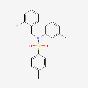 molecular formula C21H20FNO2S B3508372 N-(2-fluorobenzyl)-4-methyl-N-(3-methylphenyl)benzenesulfonamide 