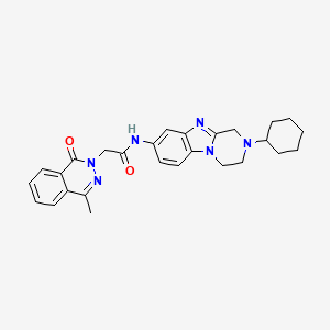 molecular formula C27H30N6O2 B3508377 N-(2-cyclohexyl-1,2,3,4-tetrahydropyrazino[1,2-a]benzimidazol-8-yl)-2-(4-methyl-1-oxo-2(1H)-phthalazinyl)acetamide 