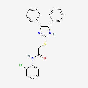 molecular formula C23H18ClN3OS B3508384 N-(2-chlorophenyl)-2-[(4,5-diphenyl-1H-imidazol-2-yl)thio]acetamide 
