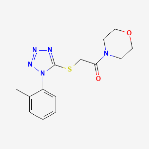 4-({[1-(2-methylphenyl)-1H-tetrazol-5-yl]thio}acetyl)morpholine