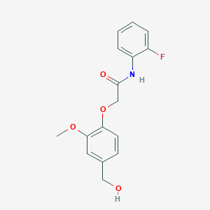 molecular formula C16H16FNO4 B3508430 N-(2-fluorophenyl)-2-[4-(hydroxymethyl)-2-methoxyphenoxy]acetamide 
